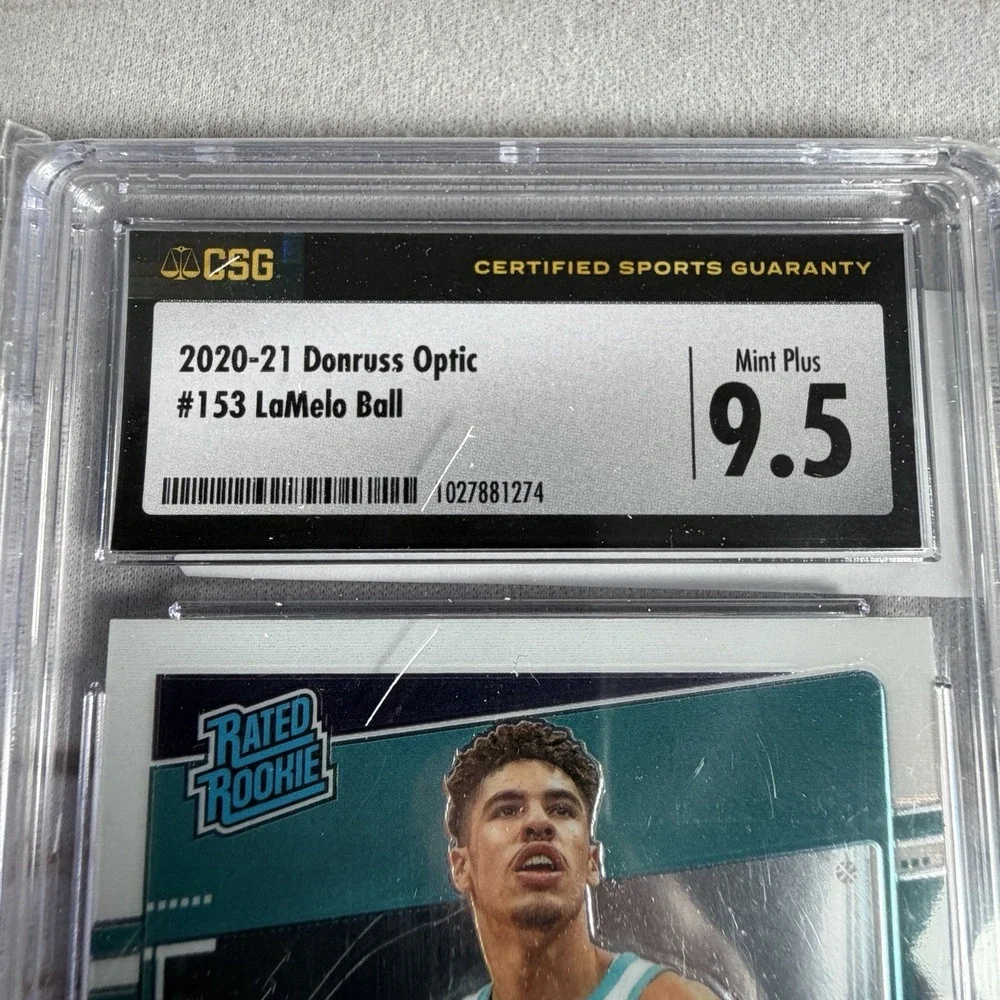 2020-21 Donruss Optic LaMelo Ball Rated Rookie Holo Prizm #153 CSG 9.5 Mint